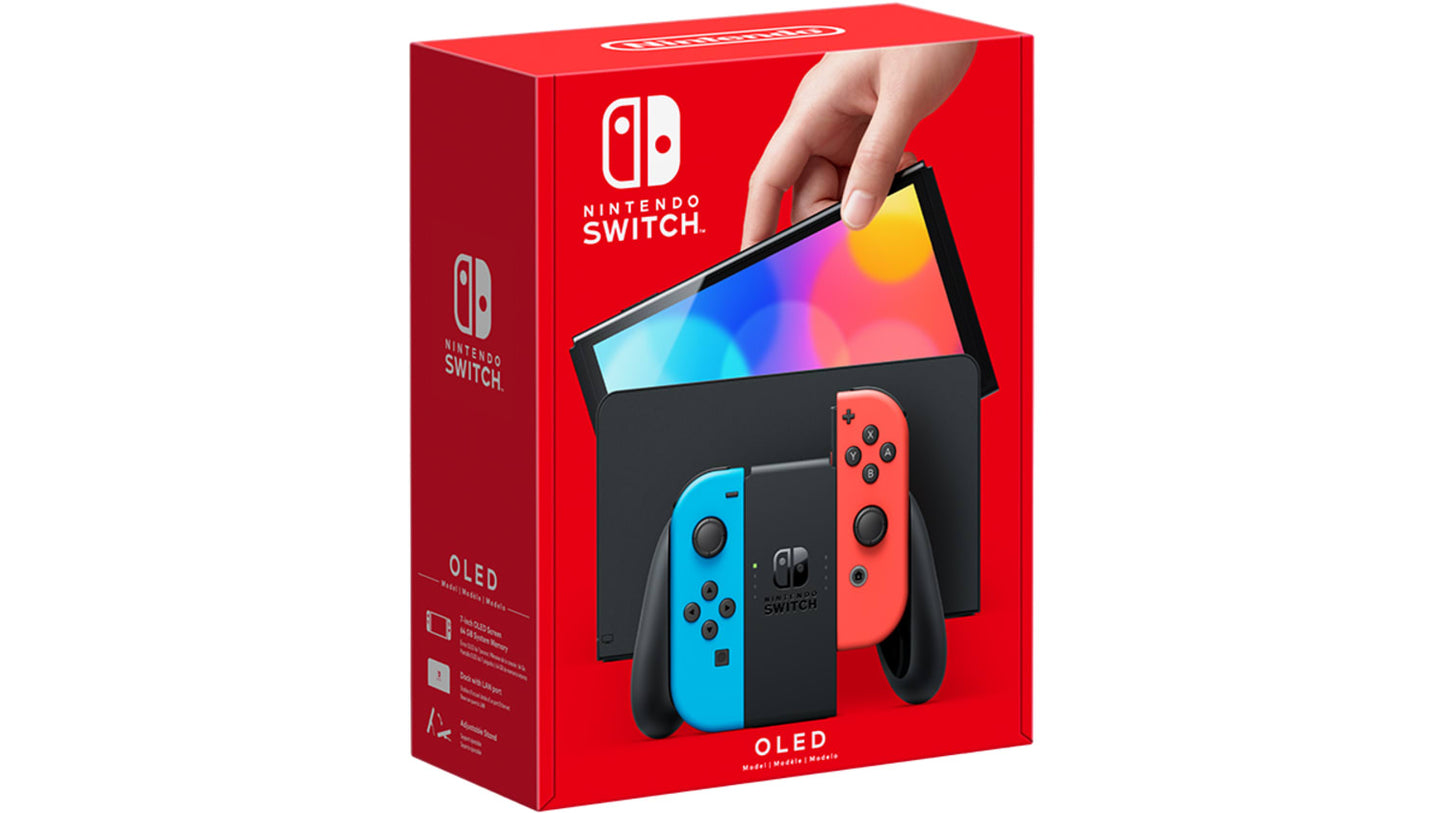 Nintendo Switch Console OLED - Neon Blue/Neon Red + EA SPORTS FC™ 24