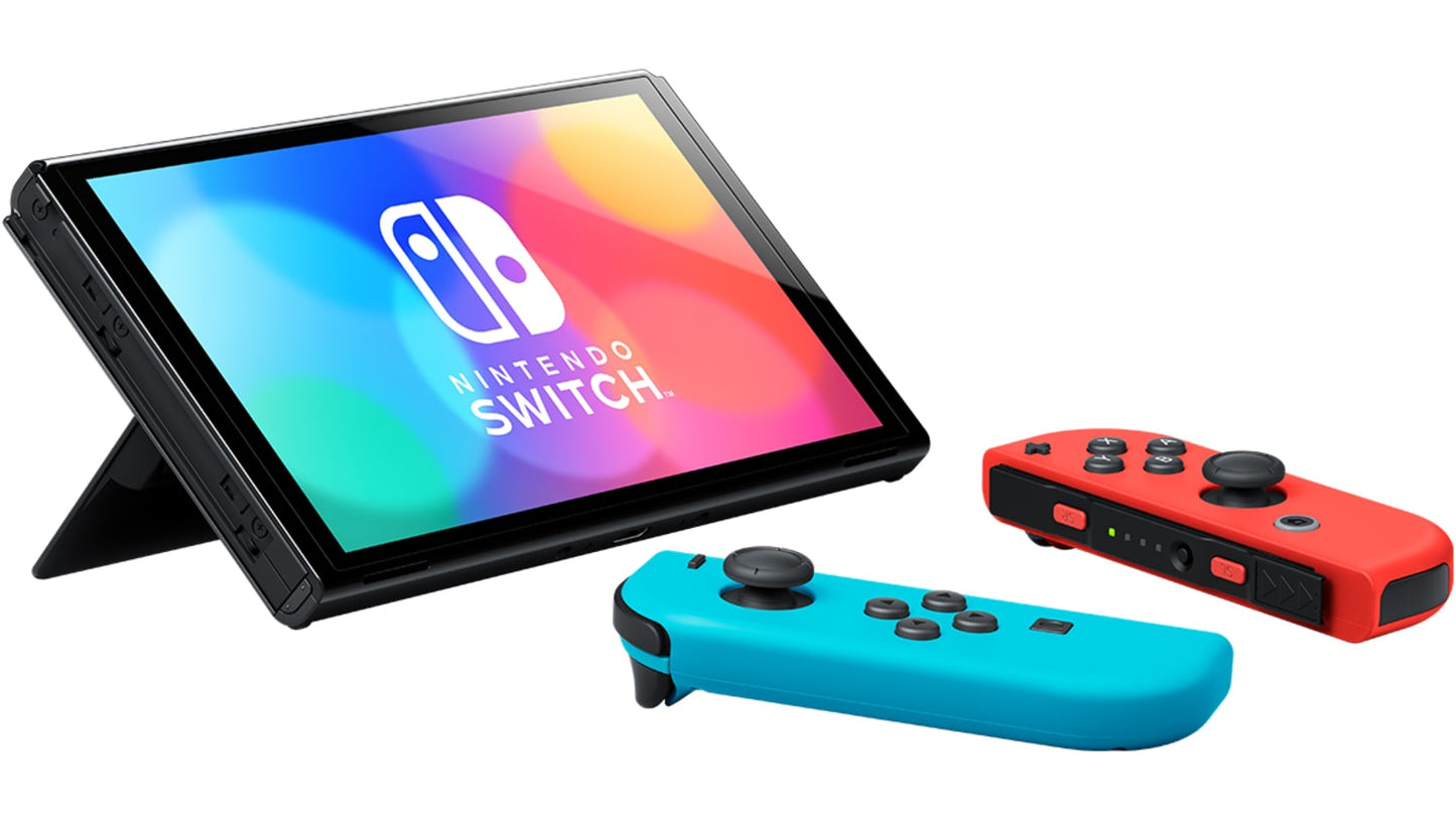 Nintendo Switch Console OLED - Neon Blue/Neon Red + EA SPORTS FC™ 24