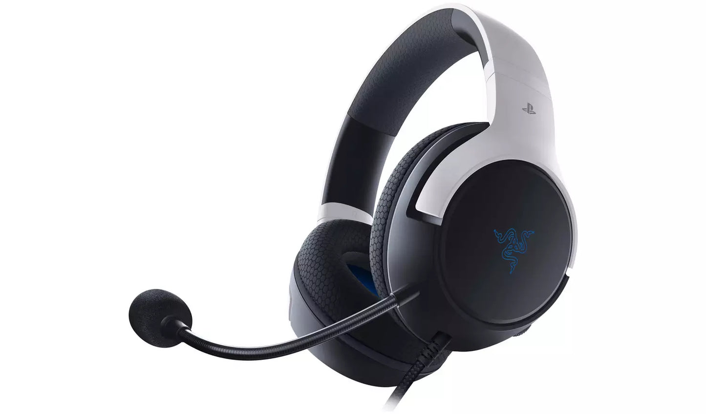 Razer Kaira X PS5 Wired Gaming Headset - Black & White