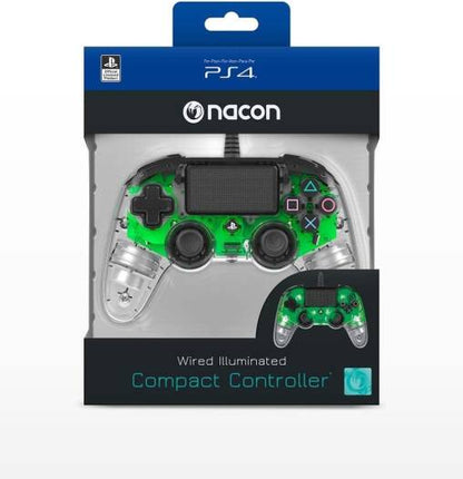 Nacon Wired Illuminated Compact Controller for PlayStation 4 - Green