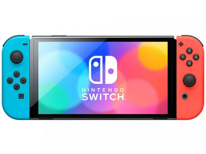 Nintendo Switch Console OLED - Neon Blue/Neon Red + MINECRAFT