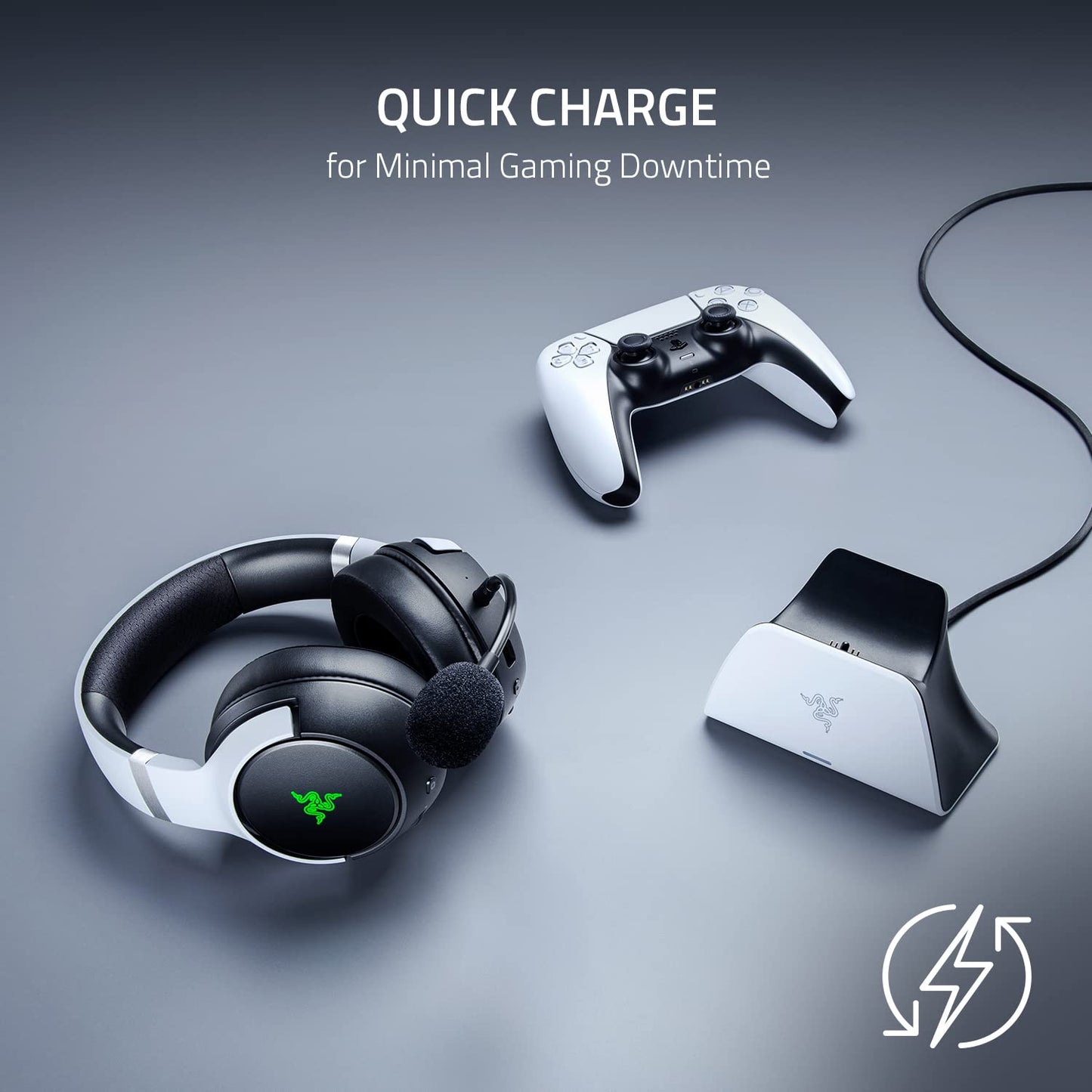 Razer Quick Charging Stand for PS5 Controllers - White