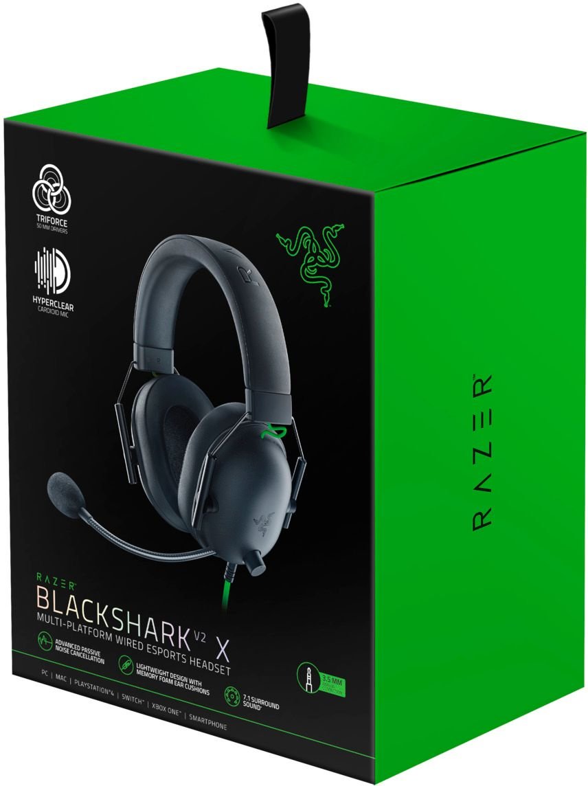 Razer BlackShark V2 X - Esports Wired Gaming Headset - Black