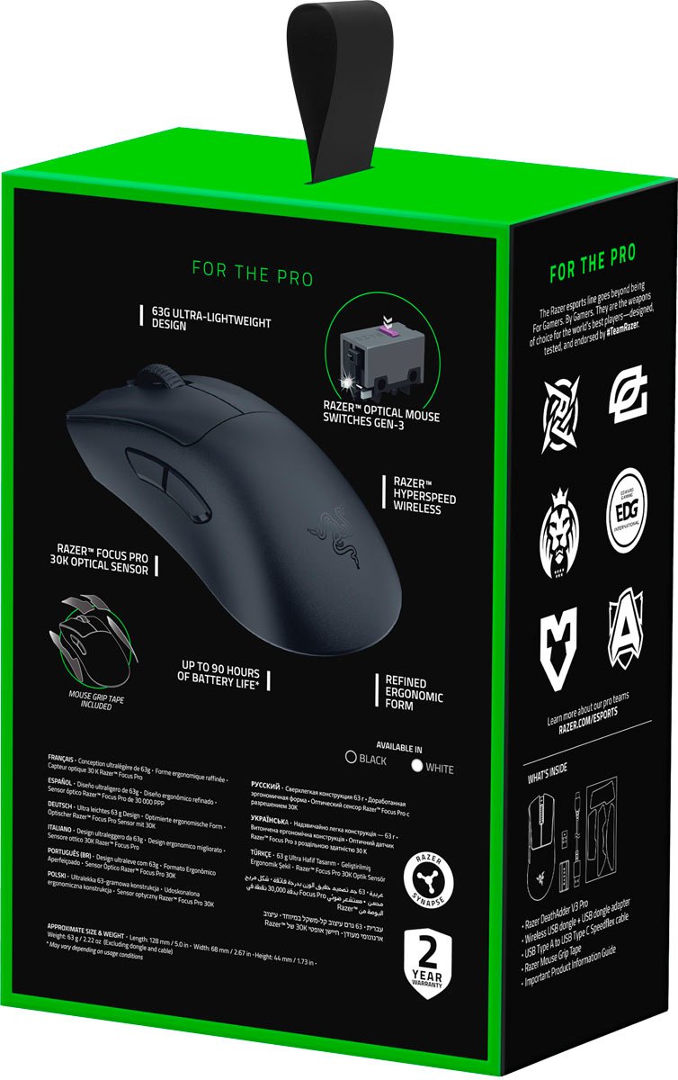 Razer DeathAdder V3 Pro Wireless Gaming Mouse - Black