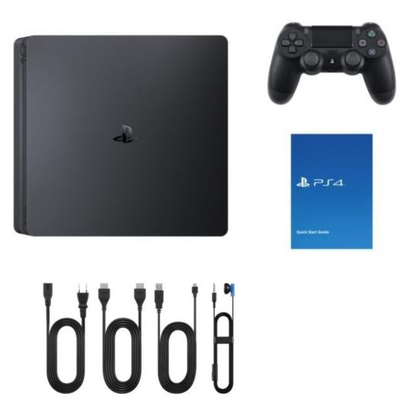 Sony Playstation 4 Slim Console 500GB Jet Black PS4