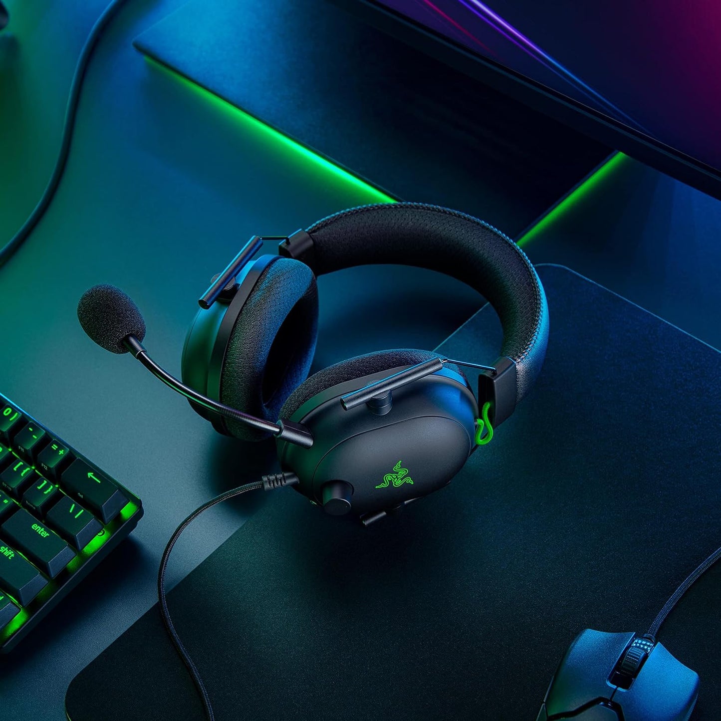 Razer BlackShark V2 X Range - Esports Wired Gaming Headset - Black/Green