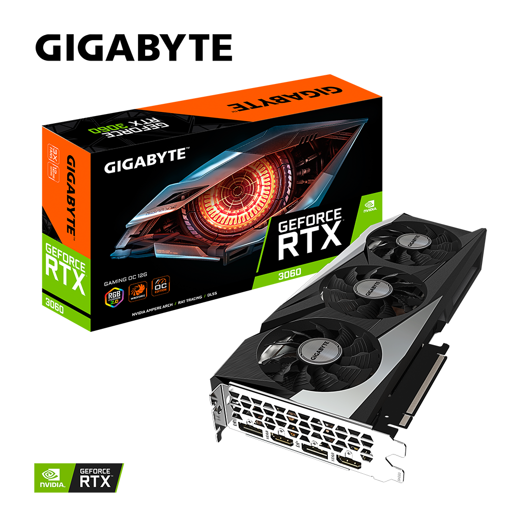 Gigabyte GeForce RTX 3060 GAMING OC 12G GDDR6 Graphics Card