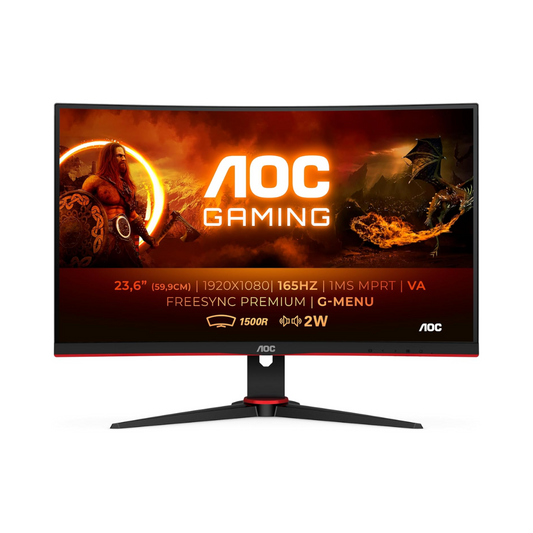 AOC C24G2AE/BK 23.6-Inch Full HD VA Curved 165 Hz Gaming Monitor