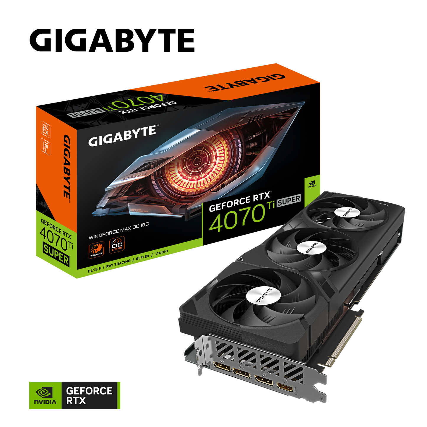 Gigabyte GeForce RTX 4070 Ti SUPER Windforce Max OC 16G GDDR6X graphics card