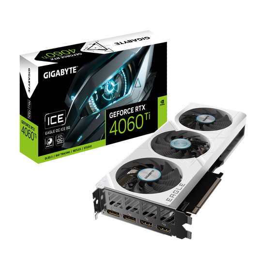 Gigabyte GeForce RTX 4060 Ti EAGLE OC ICE 8G GDDR6 Graphics Card