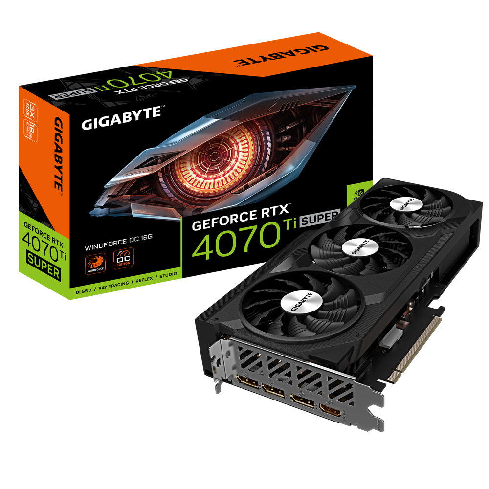 Gigabyte GeForce RTX 4070 Ti SUPER Windforce OC 16G GDDR6 Graphics Card