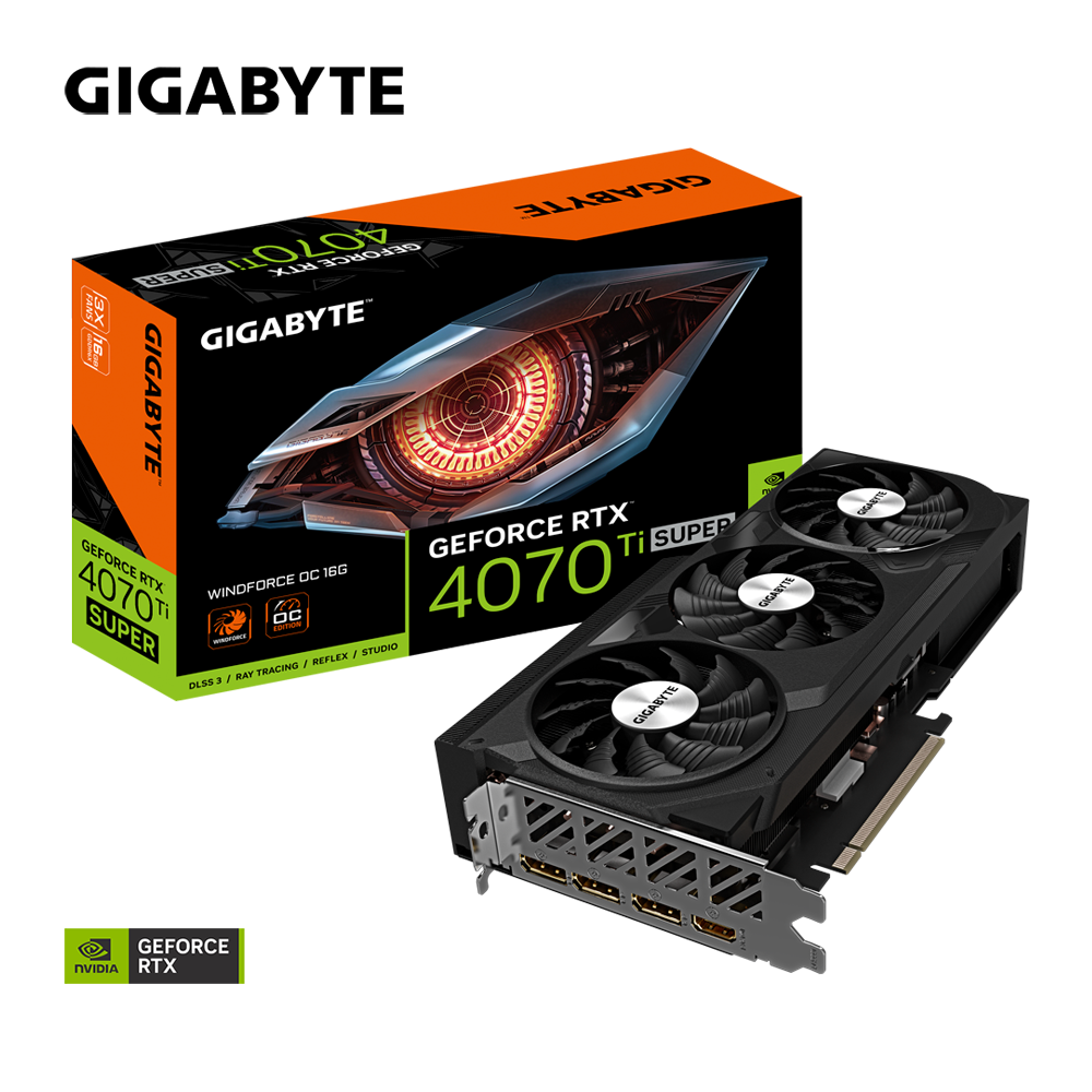 Gigabyte GeForce RTX 4070 Ti SUPER Windforce OC 16G GDDR6 Graphics Card