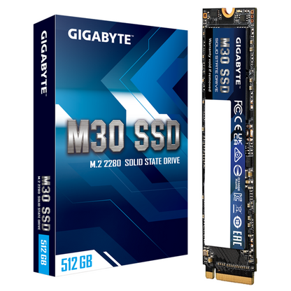 Gigabyte M30 GP-GM30512G-G 512GB SSD, PCIe 3.0 x4, NVMe 1.3, 3D TLC NAND