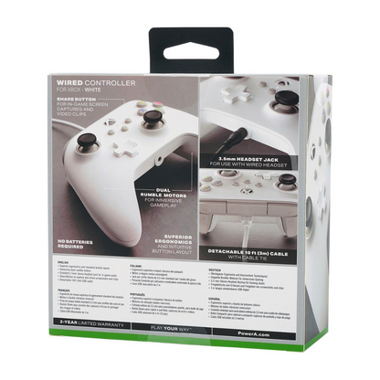 PowerA Enhanced Wired Controller - White (PC, Xbox One, Xbox Series X / S)