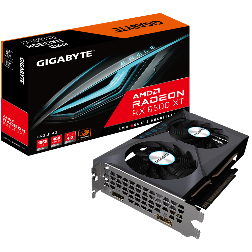 Gigabyte AMD Radeon RX 6500 XT EAGLE 4G GDDR6 Graphics Card