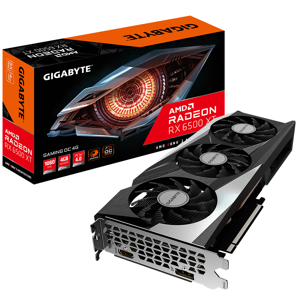 Gigabyte AMD Radeon RX 6500 XT GAMING OC 4G GDDR6 Graphics Card