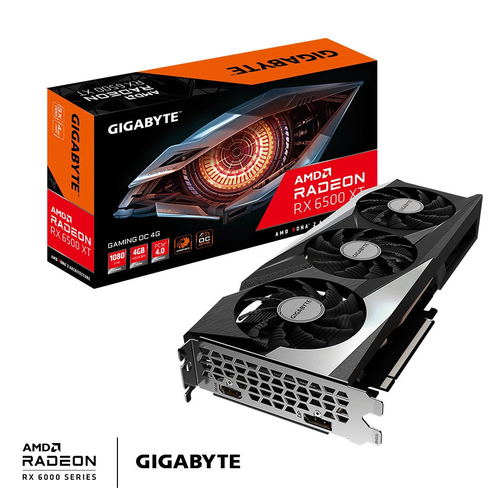 Gigabyte AMD Radeon RX 6500 XT GAMING OC 4G GDDR6 Graphics Card