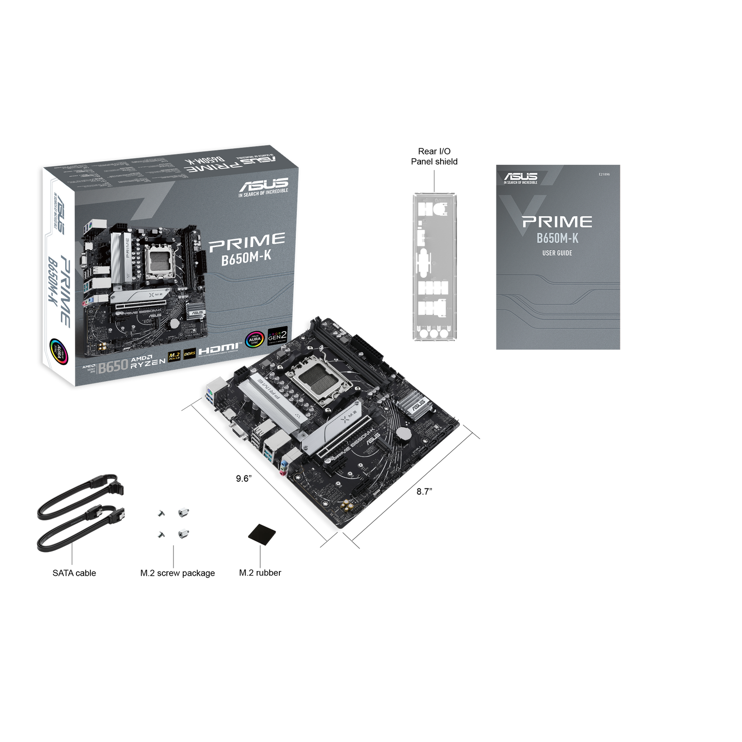 ASUS PRIME B650M-K AMD AM5 Micro-ATX Motherboard (90MB1F60-M0EAY0)