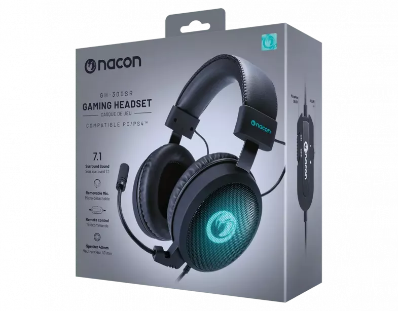 Nacon GH-300SR Wired Gaming Headset with Microphone (PC, PlayStation, Xbox)